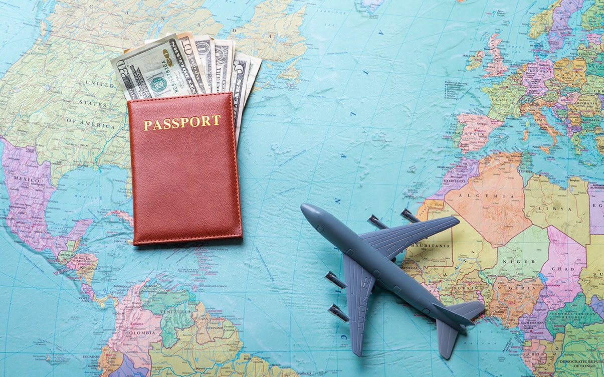 A Passport and Money for a Trip