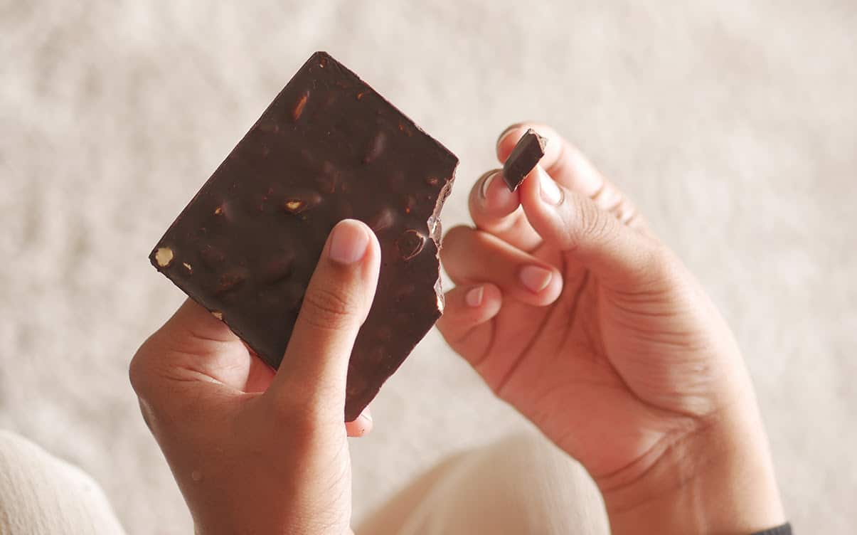 A Person Holding Chocolate