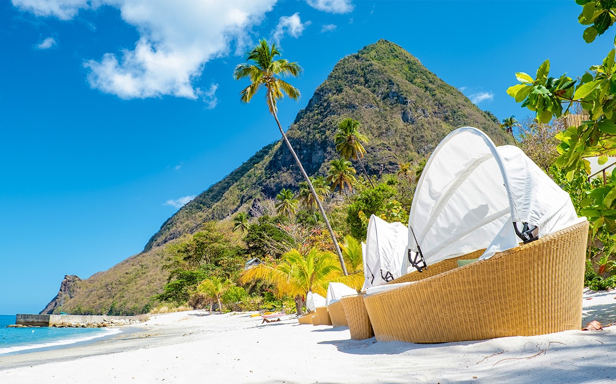 Sugar Beach in Saint Lucia