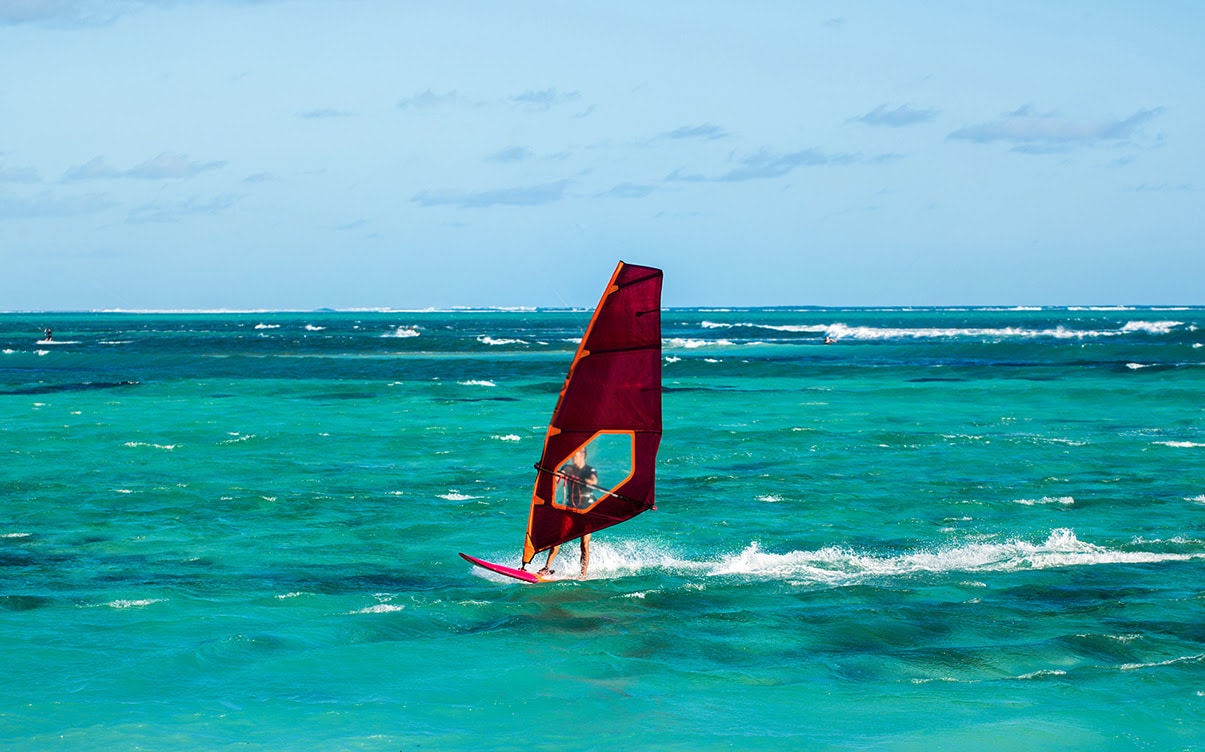 A Man Windsurfing