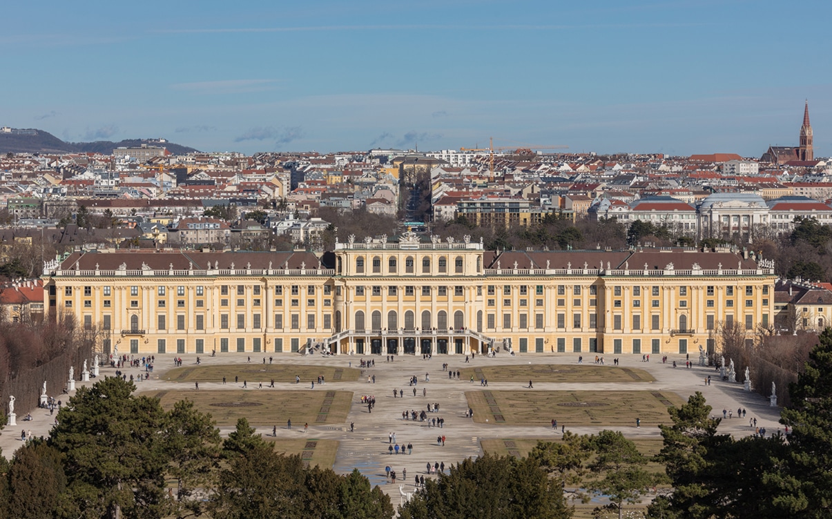 The Schonbrunn Palace in Vienna