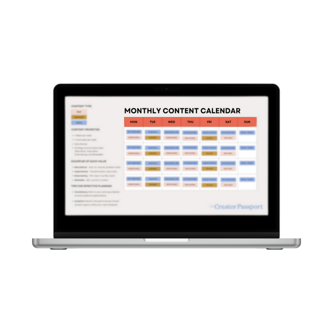 30 Day Content Calendar
