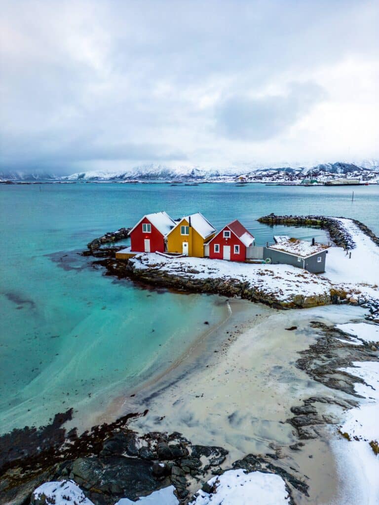3 Little Traditional Houses of Sommarøy.
