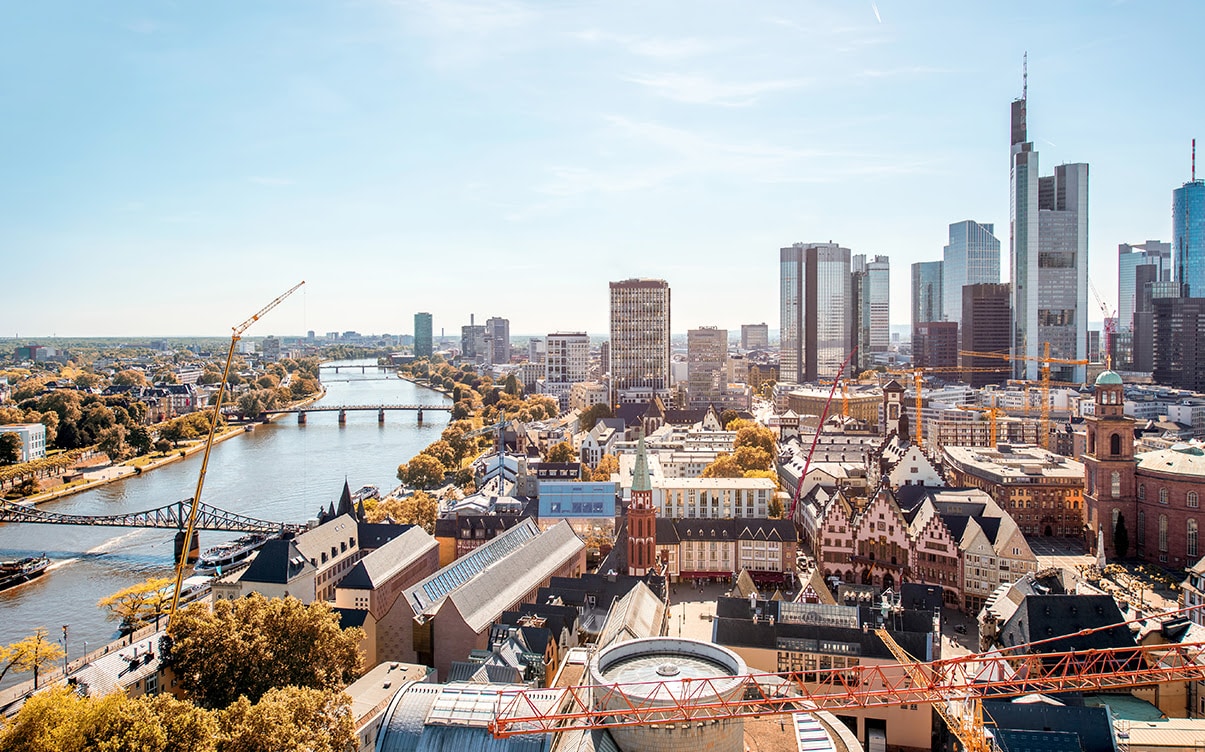 The City of Frankfurt in Germany