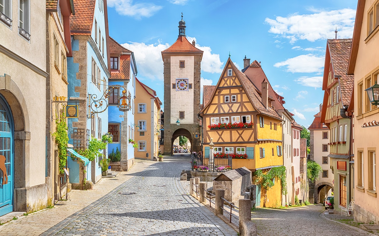 The Town of Rothenburg ob der Tauber in Germany