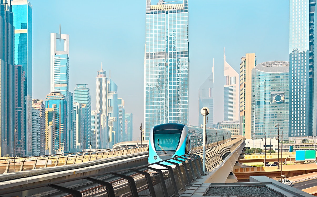 A Train in the Dubai Metro
