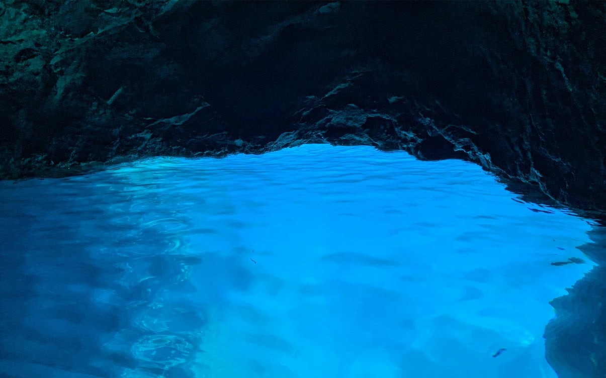 Blue Water in a Cave