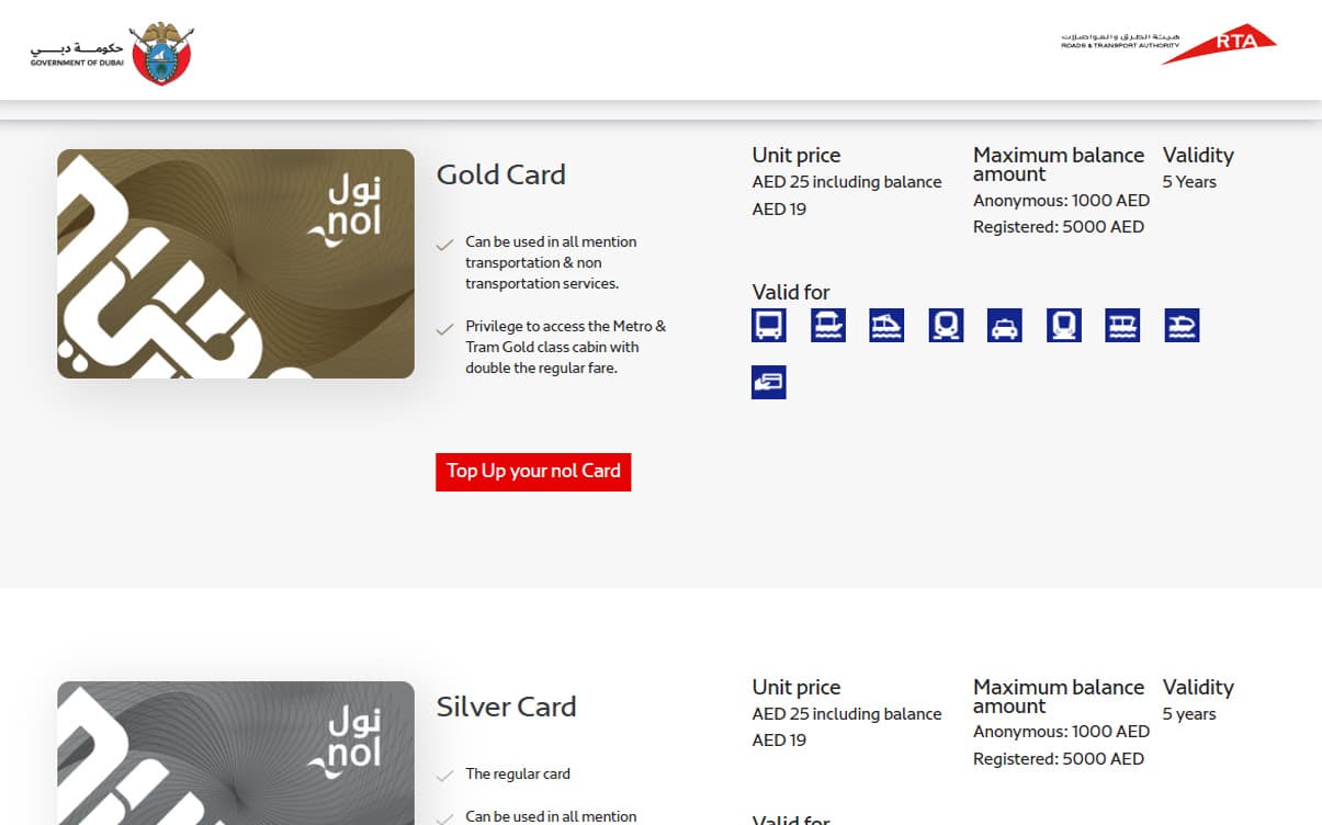 Dubai Nol Cards
