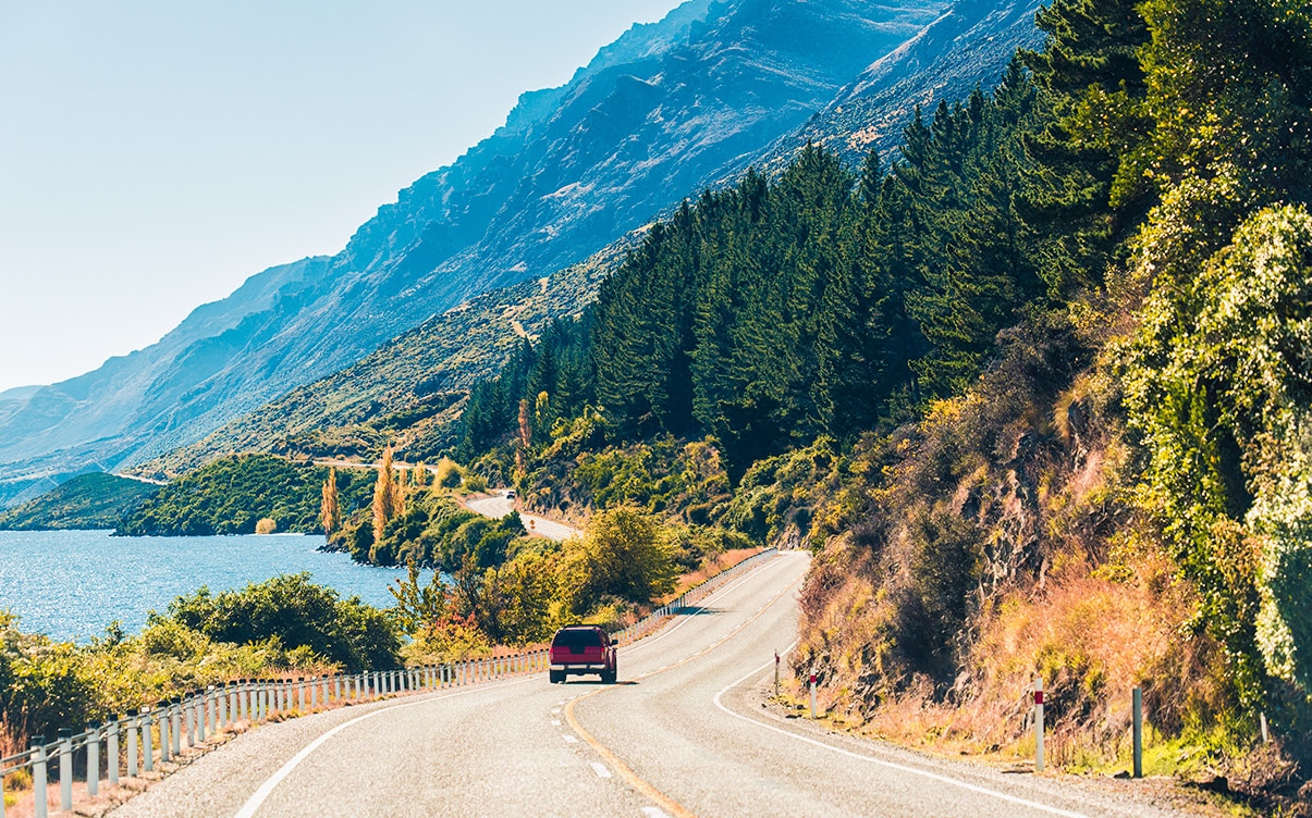 A Car on a Road in New Zealand