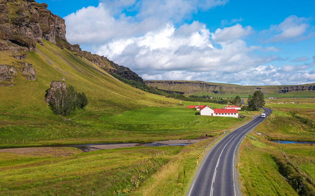 A Road Through the Iceland Countryside