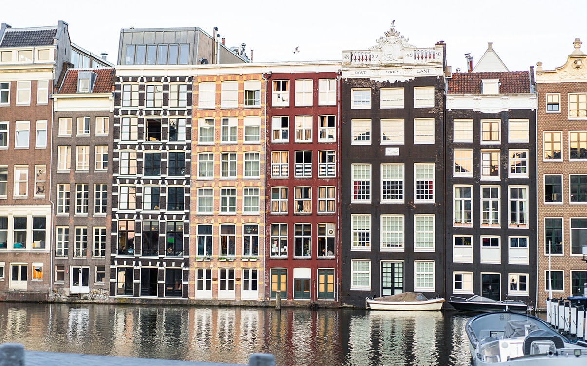 A Row of Buildings in Amsterdam