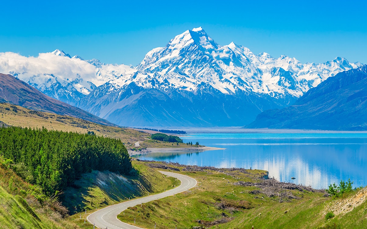 A View of Mount Cook in New Zealand