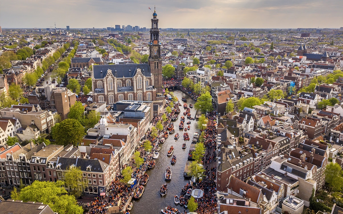 The Prinsengracht Canal in Amsterdam