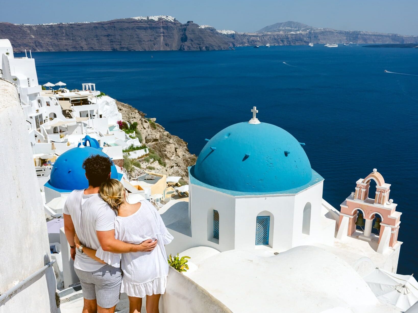 The view from Oia Santorini, Greece