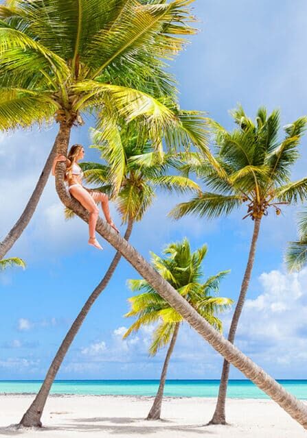 A Woman on a Beach in the Dominican Republic