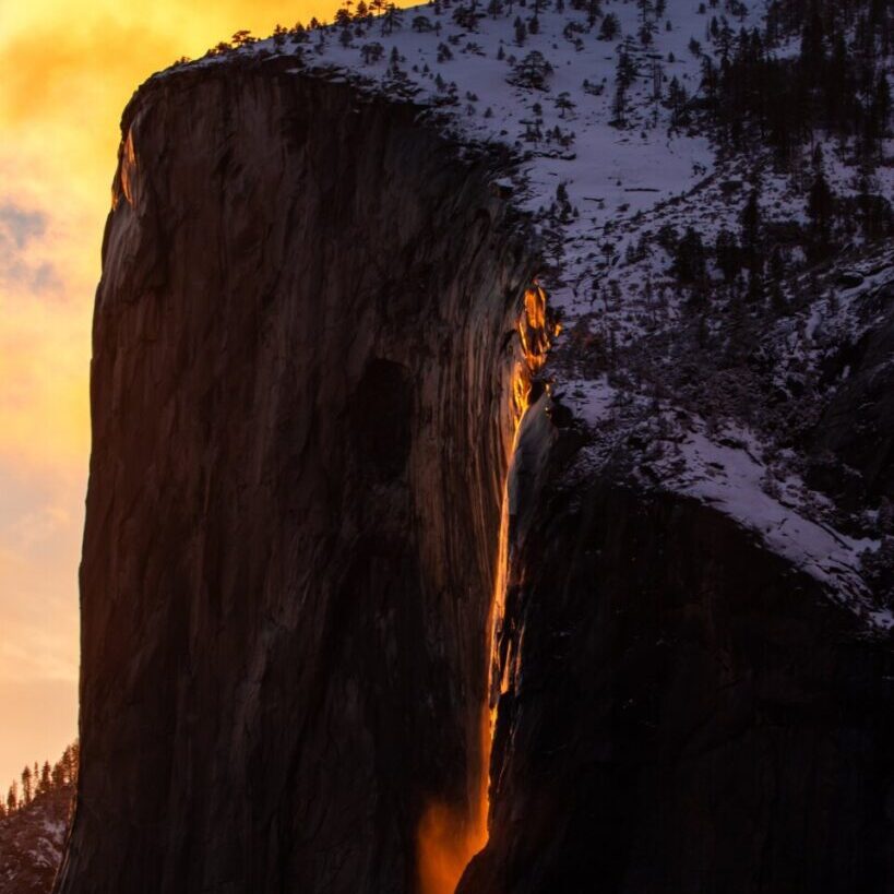 Yosemite National Park Firefall 2021