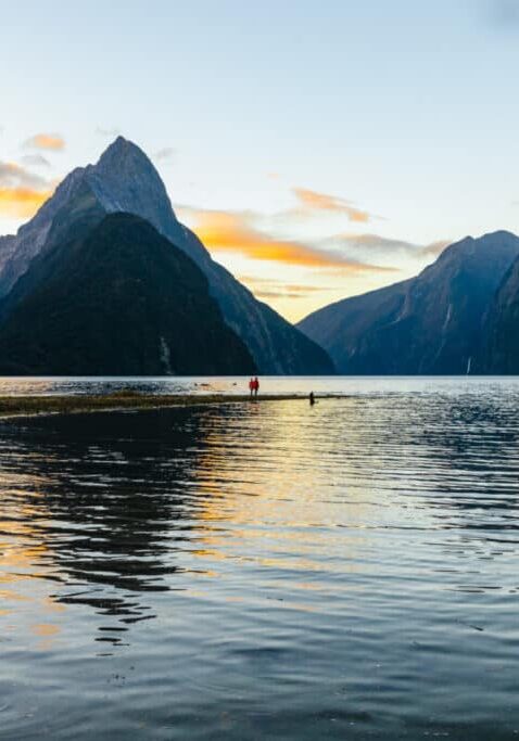Milford Sound New Zealand at Sunset