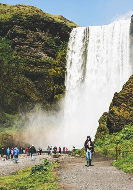 The Skogafoss Waterfall in Iceland