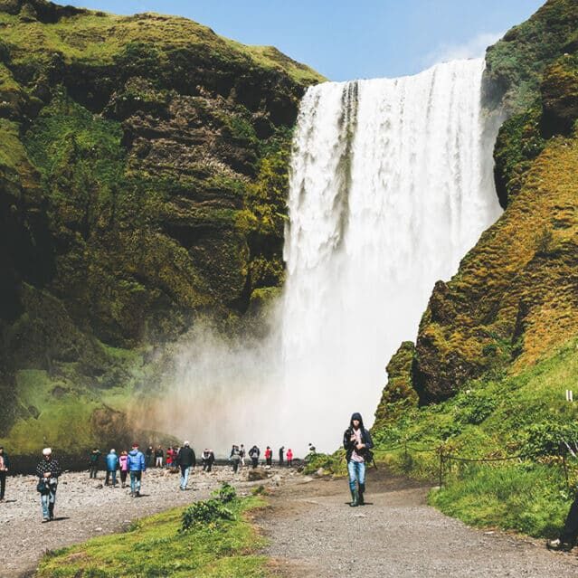 The Skogafoss Waterfall in Iceland