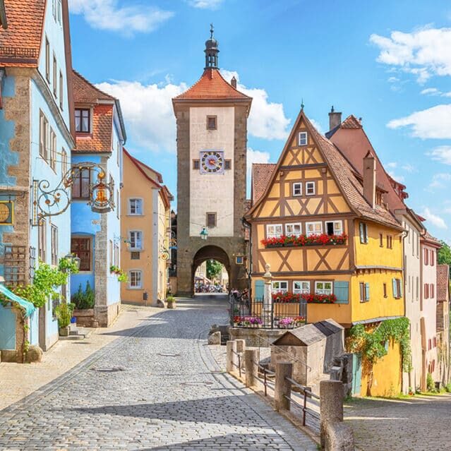 The Town of Rothenburg ob der Tauber in Germany
