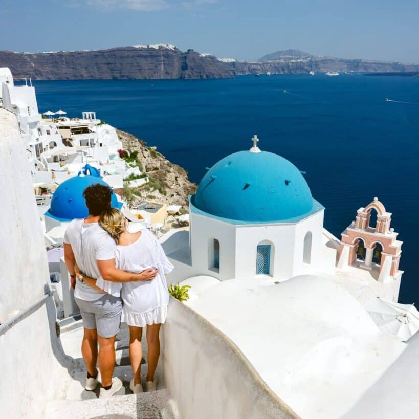The view from Oia Santorini, Greece