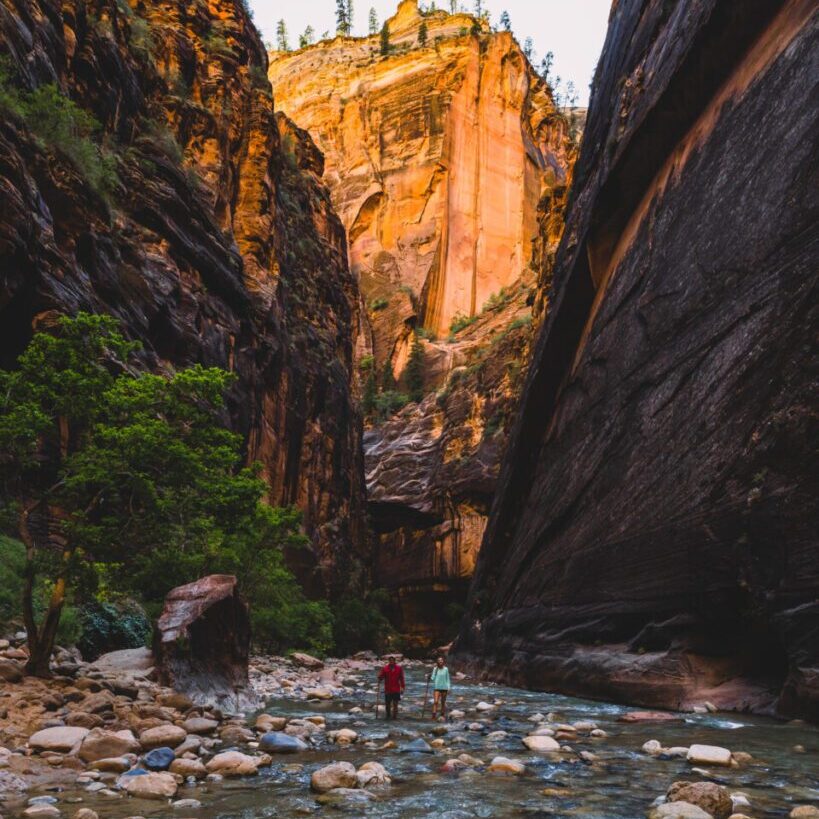 Hiking the Narrows in Zion National Park